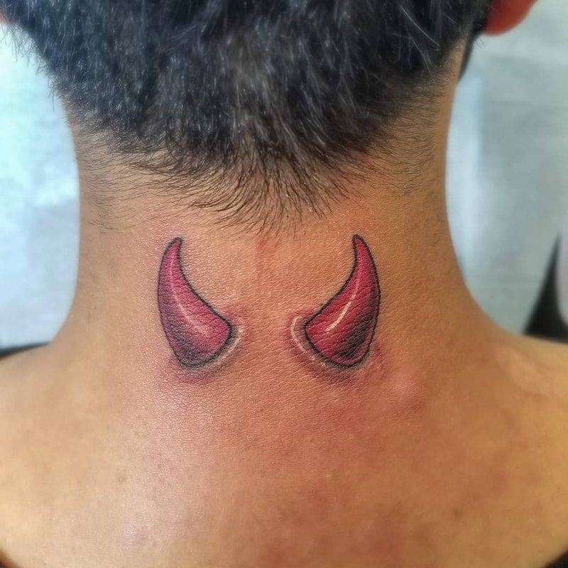 cute,devil,hornes,Overlord Tattoo Shop Palm Coast FL